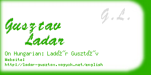 gusztav ladar business card